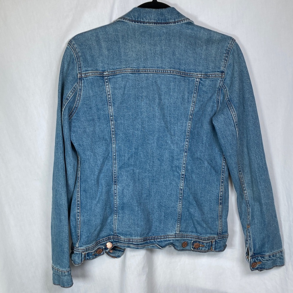 Old Navy Classic Jean Denim Jacket Medium Blue Wash Sz S Tall Western Festival - Picture 6 of 9